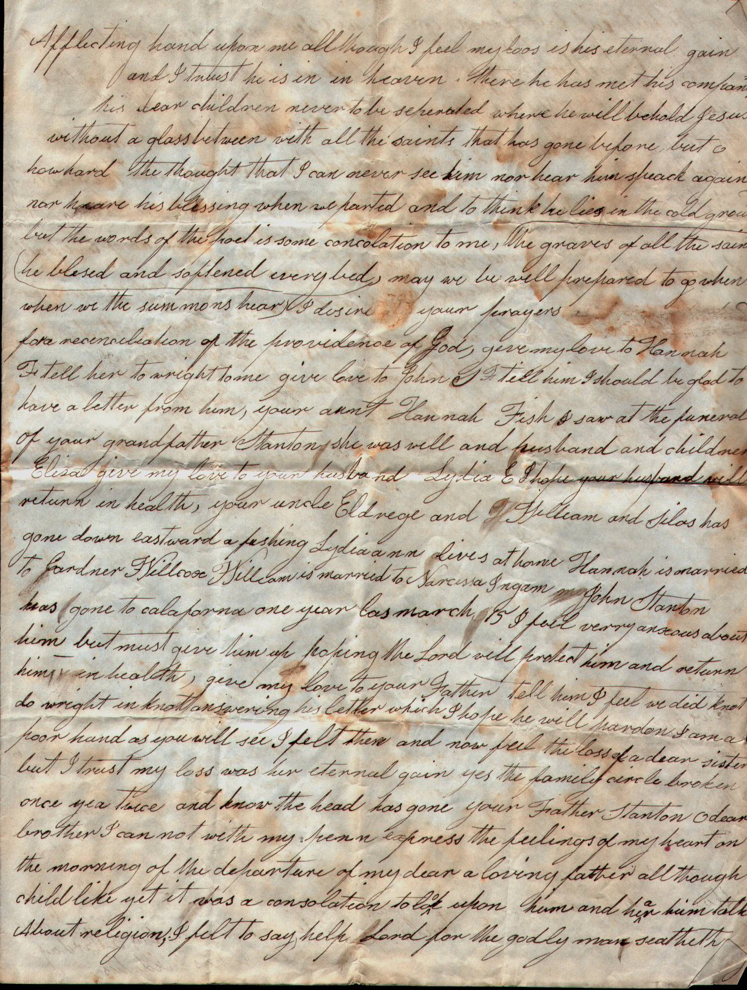 1851 Letter from Lydia (Stanton) Spicer - PG 3