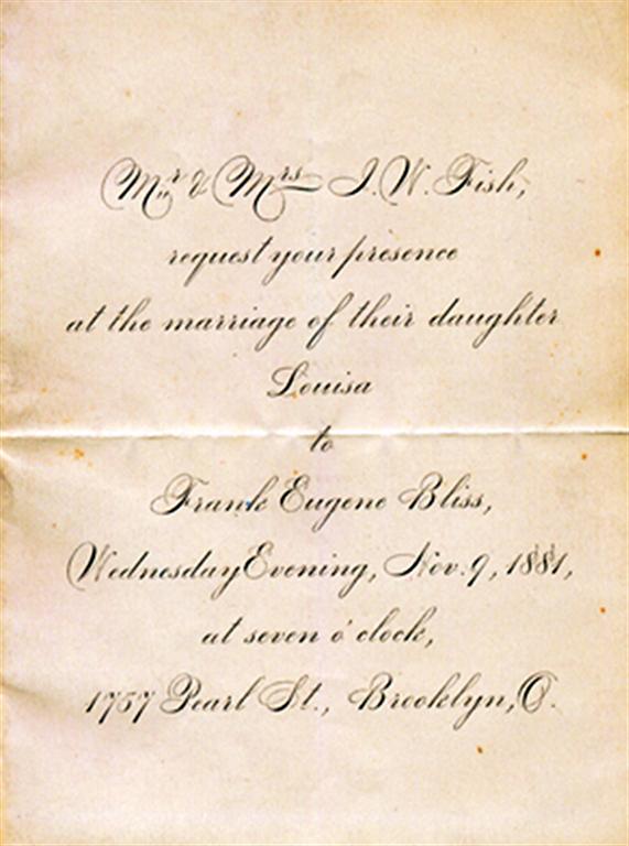 Wedding Invitation - Fish, Louisa and Bliss, Frank Eugene