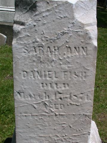 Fish, Daniel 1820-1902 and Wells, Sarah Ann 1826-1871