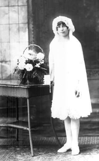 First Communion - May 9, 1926 (Picture taken 1927) Age: 12