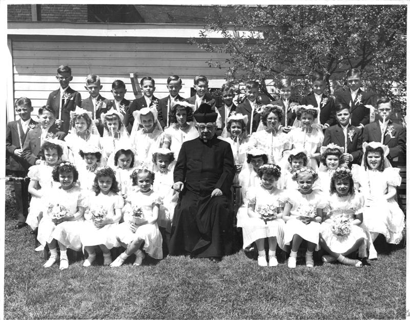 St. Barbara's 1951 Communion Class Made their First Holy Communion on May 13, 1951 (Collection of Sandra Wanicki Rozhon)