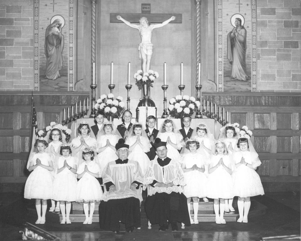 St. Barbara's 1966 Communion Class Made their First Holy Communion on May 2, 1966 (Source: SBC)