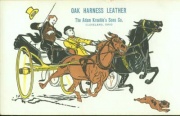 Advertisement PostcardOak - Harness - LeatherThe Adam Kroehle's Sons Co.