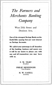 Farmers and Merchants Banking ad - circa 1908